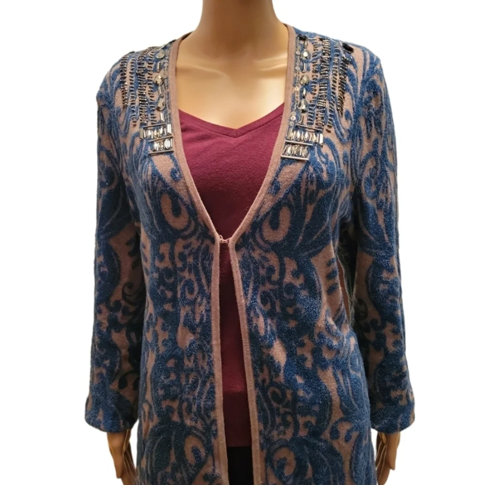 Chico's Size 2 Long Cardigan